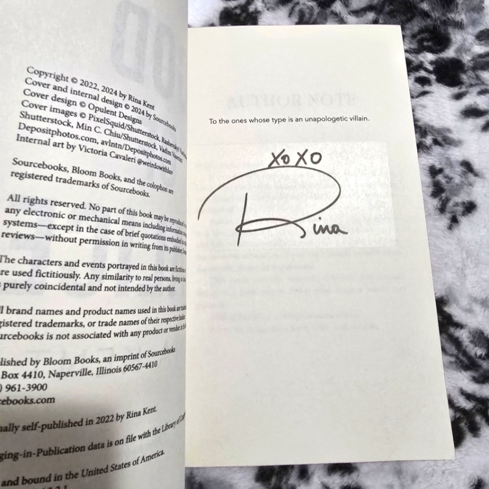 God of Malice Rina Kent Signed Deluxe Edition OOP - Picture 2 of 7
